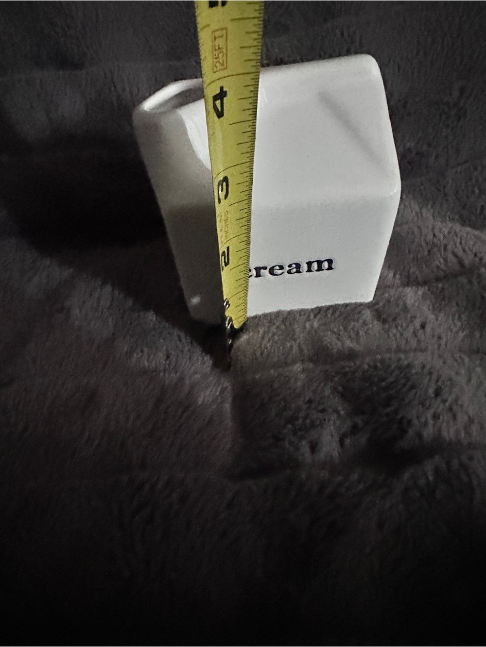 White Ceramic Cream Pitcher with Navy Lettering - Picture 4 of 4